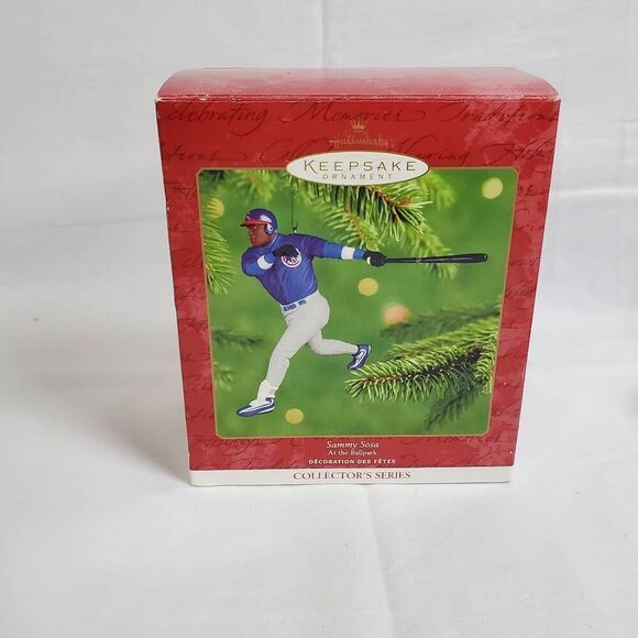 Hallmark Keepsake Sammy Sosa Ornament 2001 Chicago Cubs MLB At the Ballpark Seri - Picture 2 of 6